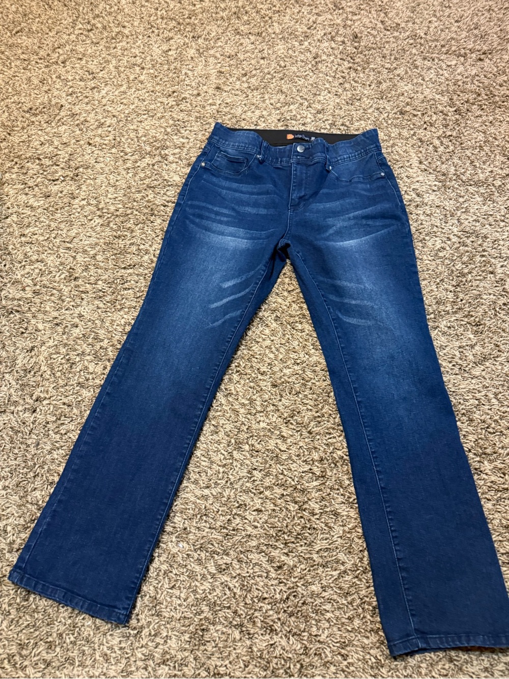 Classic Bootcut Stretch Jeans in Deep Blue